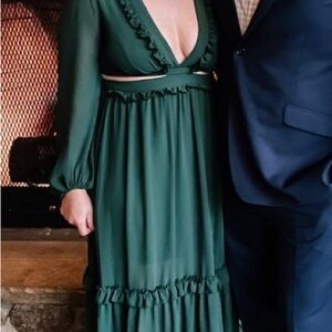 Elegant Green Maxi Dress